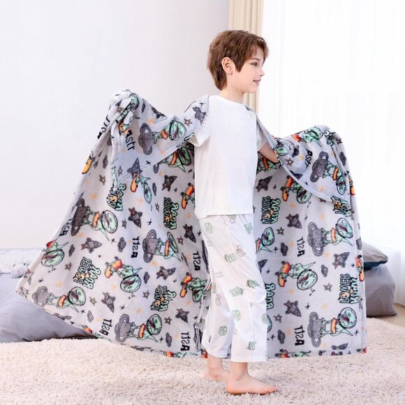 Dinosaur Blanket for Boys, Soft Cozy Flannel Kids Throw Blanket 50x60 Inches - Picture 7 of 7